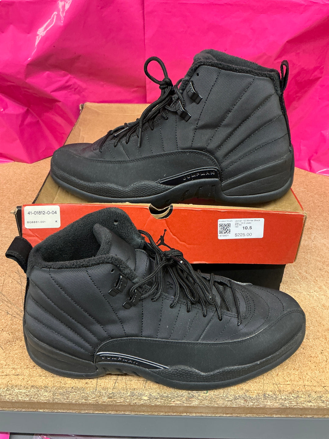 Jordan 12 Winter Black Men 10.5 Used