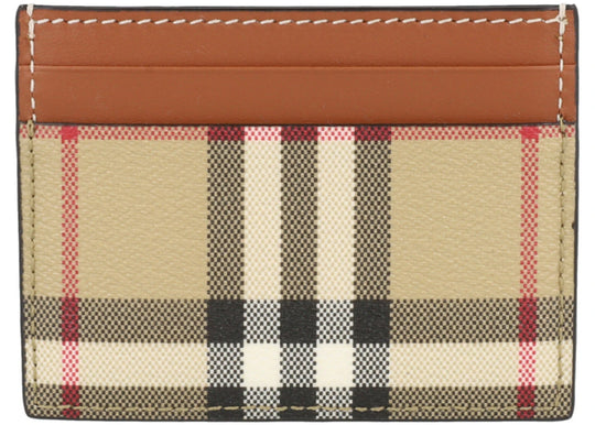 Burberry Sandon Check Card Holder Archive Beige