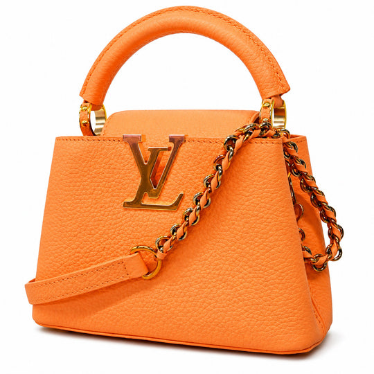 Louis Vuitton Mini Capucines Orange Taurillon Leather
