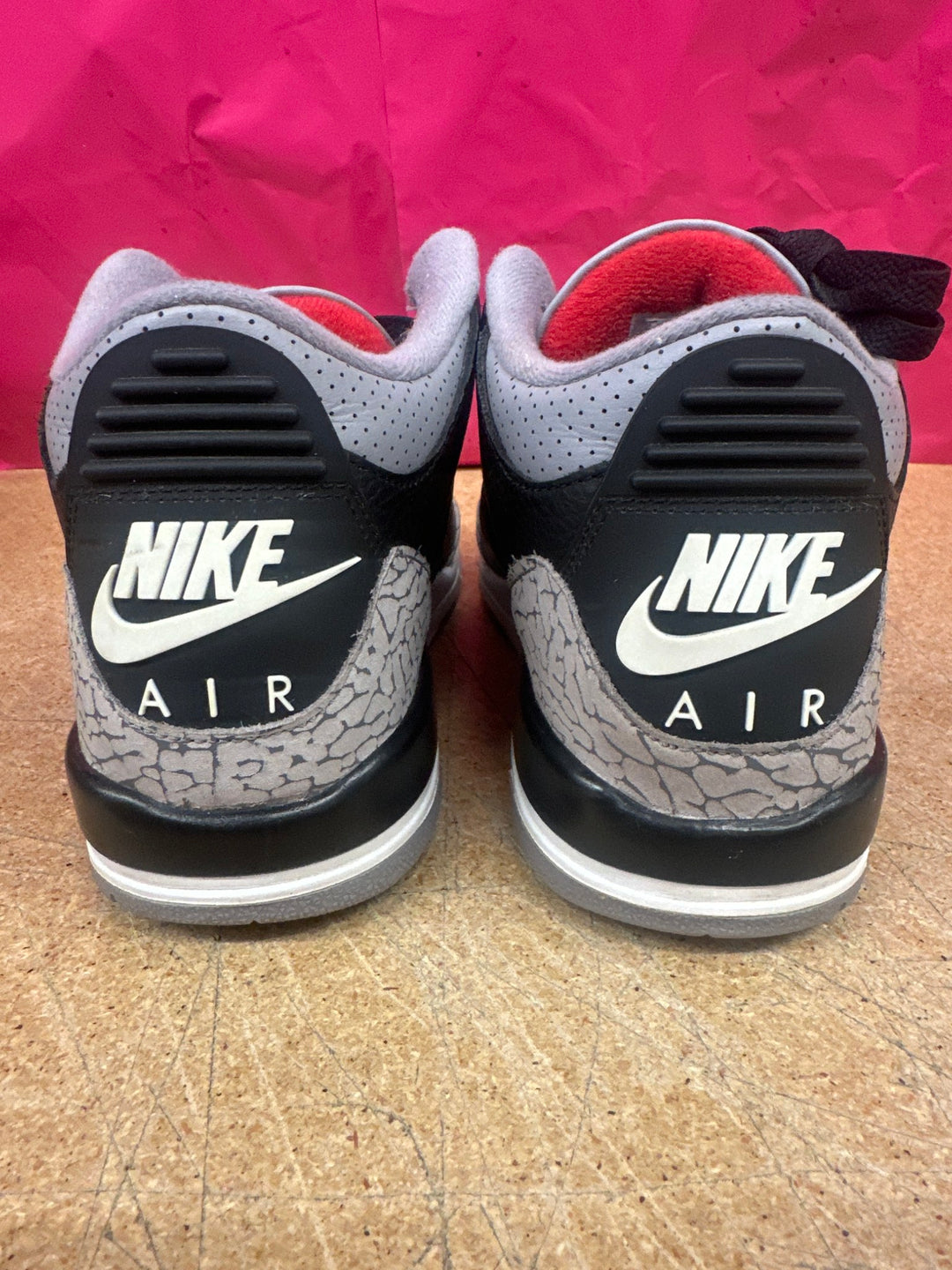 Jordan 3 Black Cement GS 7 Used No Box