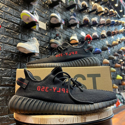 Yeezy Boost 350 V2 Black Red - Gently Enjoyed (Used) Men 13 - Low Sneaker - Jawns on Fire Sneakers & Streetwear