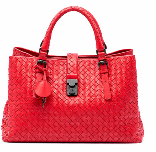 Bottega Veneta  Medium Nappa Leather Intrecciato Roma Tote