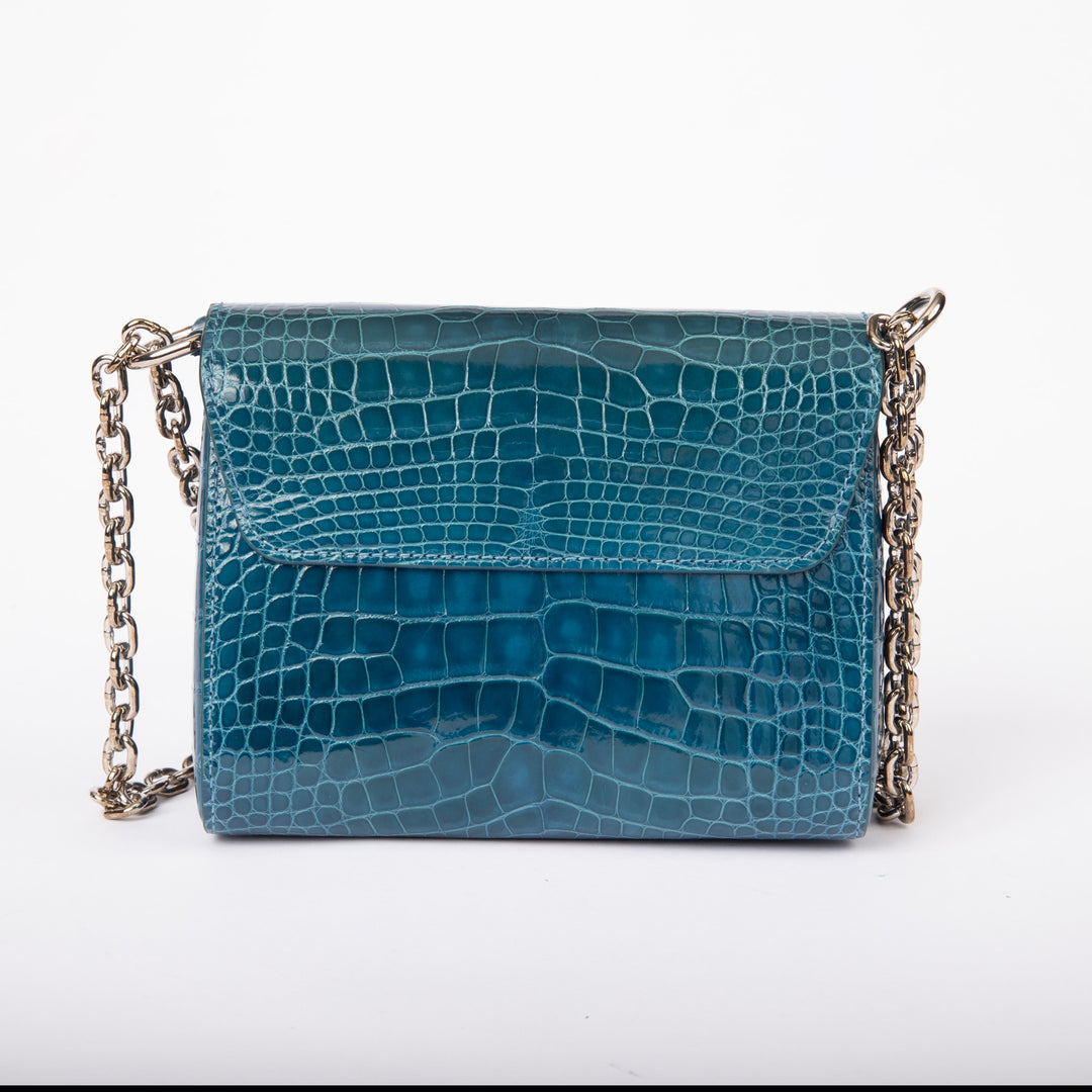 Louis Vuitton Twist Exotic Leather Teal Blue N92481