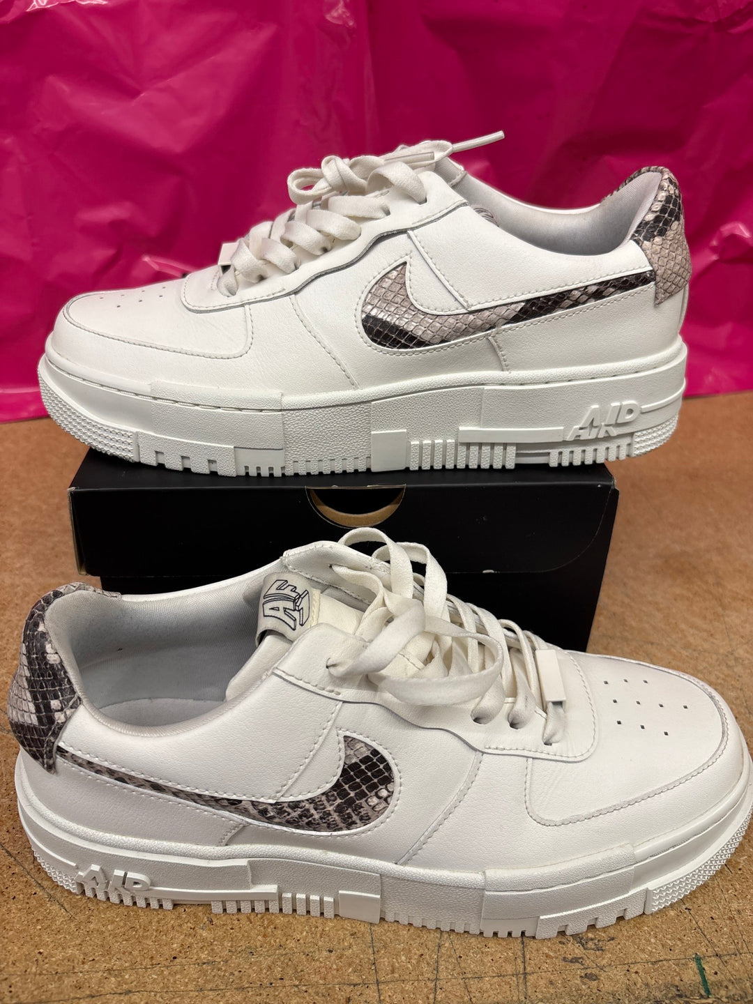 Nike Air Force 1 Pixel Sail Snake Women’s 10.5 Used -No Box