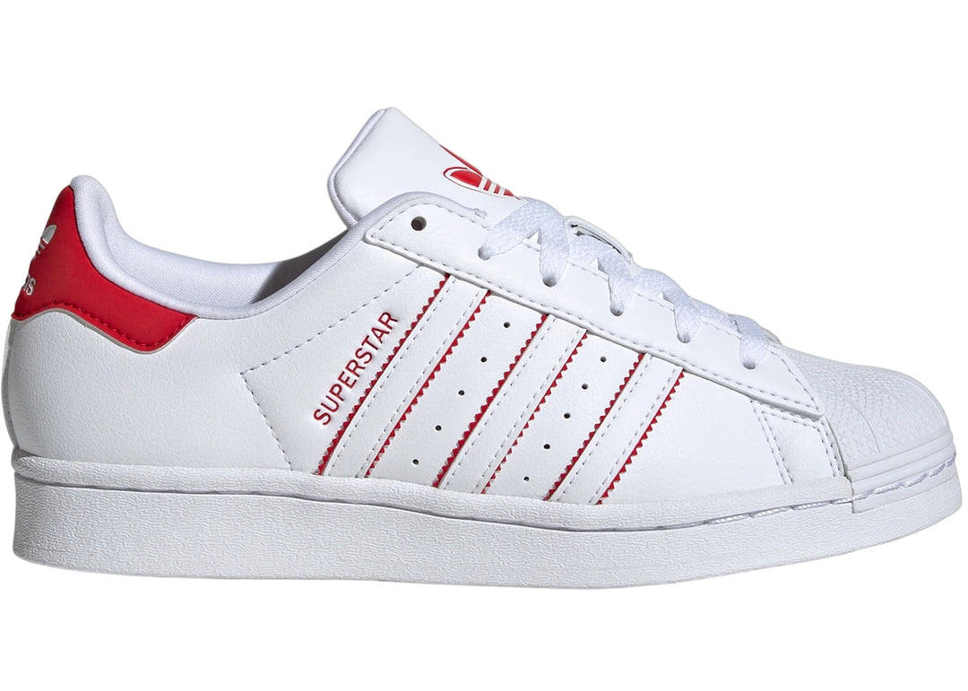 adidas Superstar Cloud White Better Scarlet (GS)
