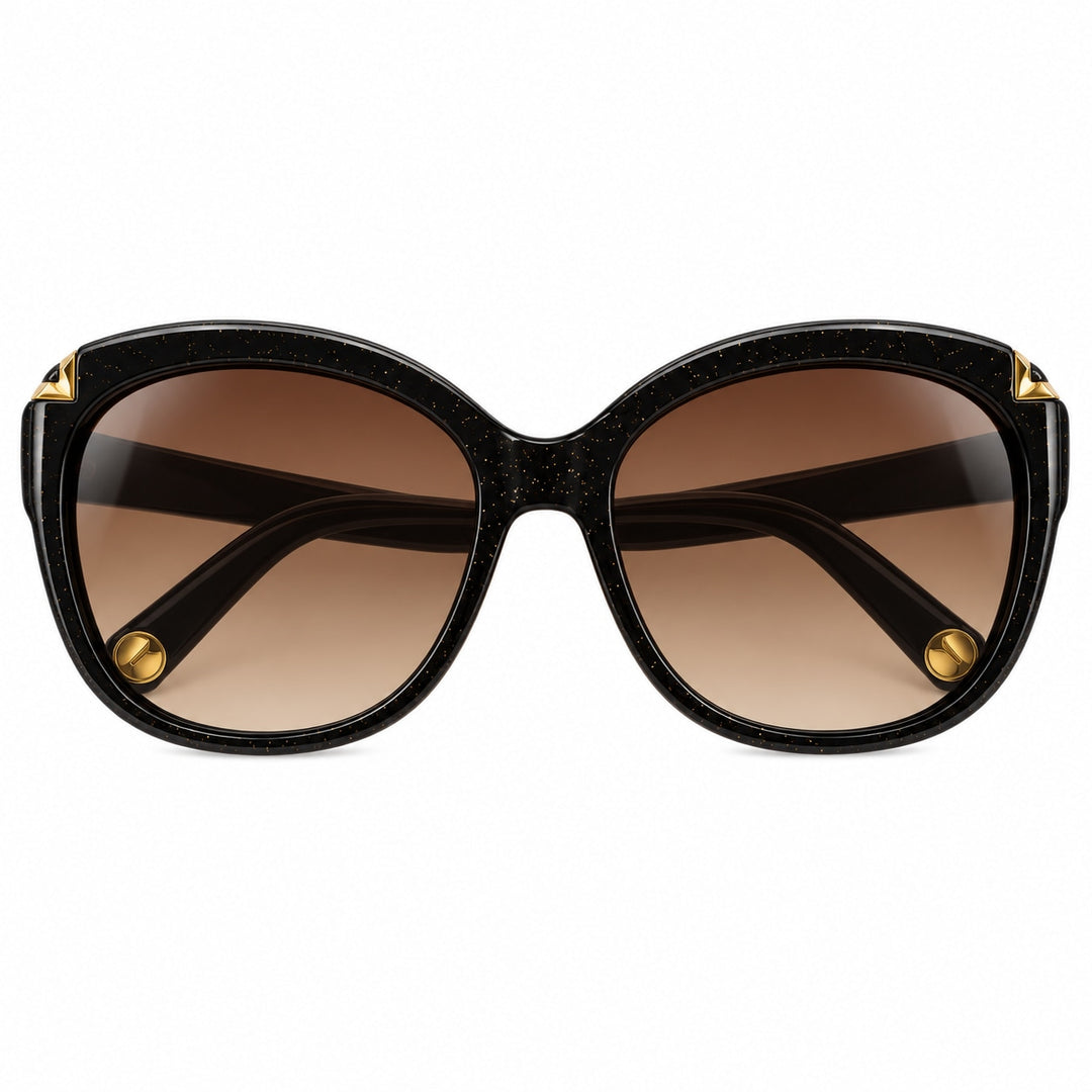 Louis Vuitton Hortensia Cat Eye Sunglasses Brown Glitter