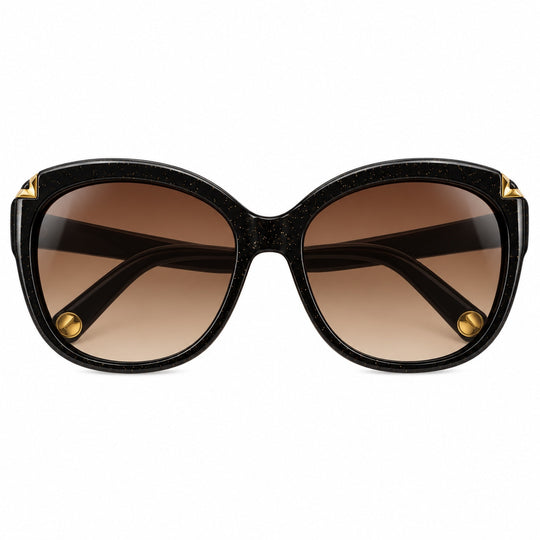 Louis Vuitton Hortensia Cat Eye Sunglasses Brown Glitter