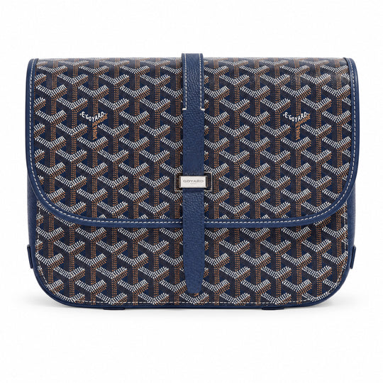 Goyard MM Belvédère Messenger Navy Crossbody Bag