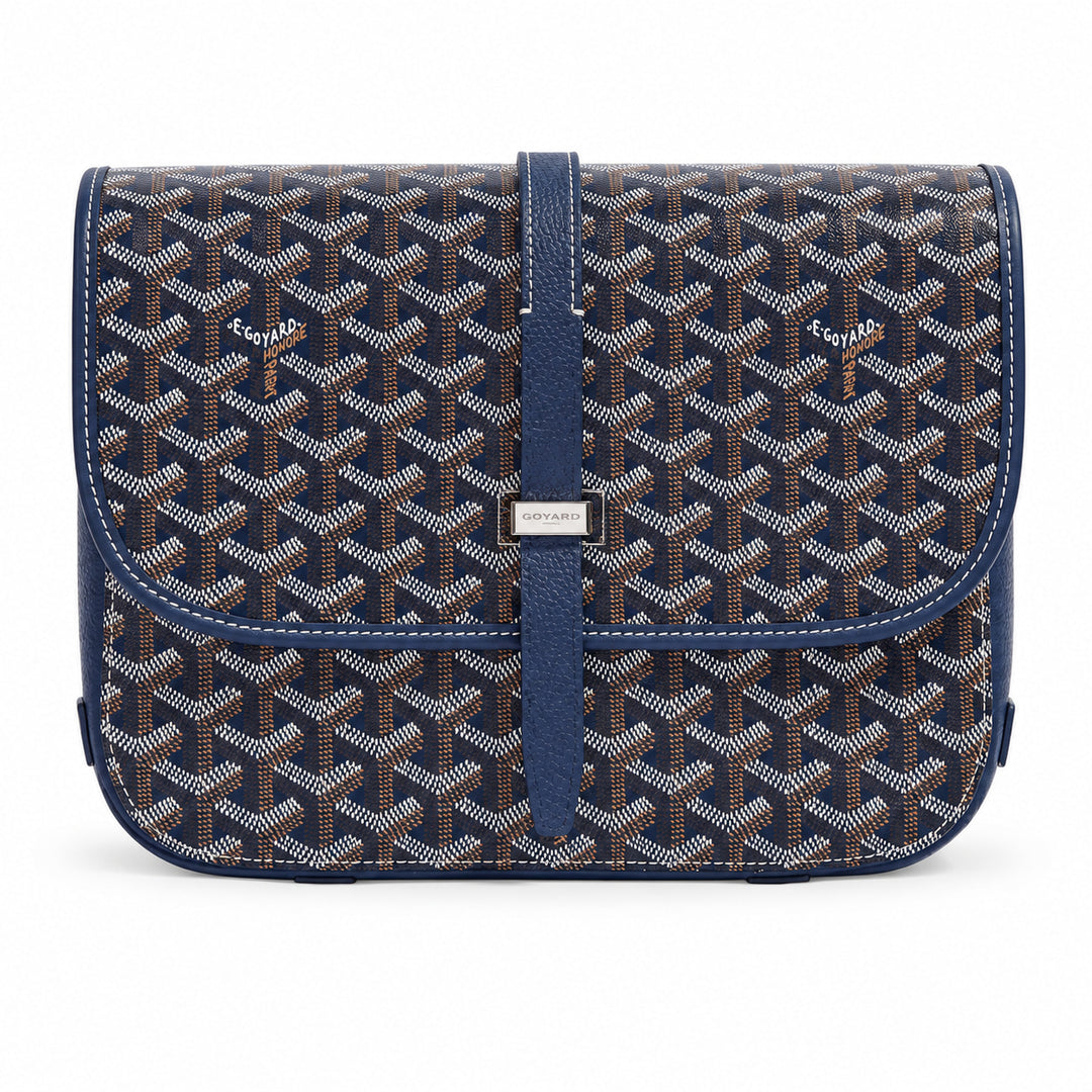 Goyard MM Belvédère Messenger Navy Crossbody Bag