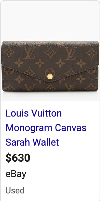 Louis Vuitton Sarah Wallet Monogram Brown