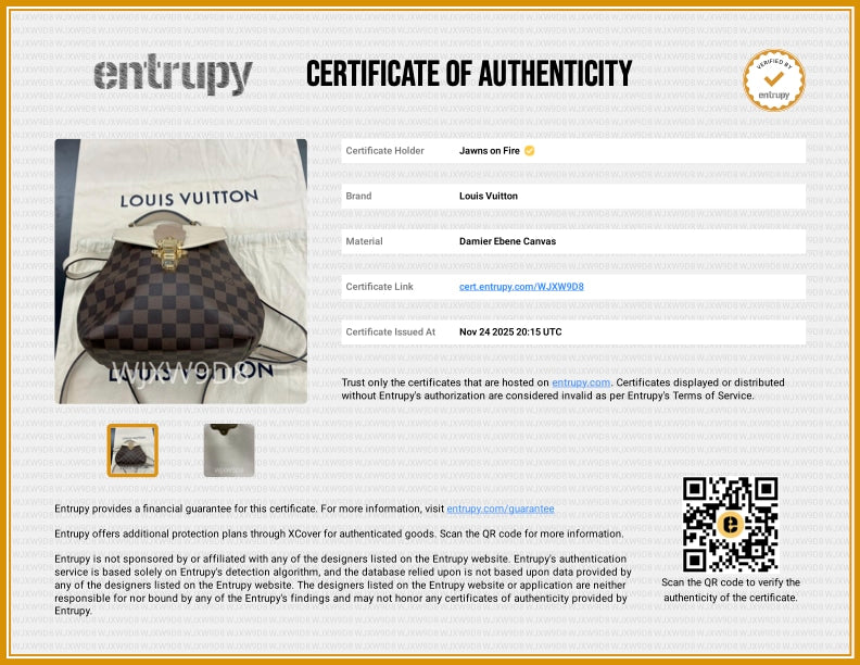 Louis Vuitton Clapton Backpack Damier Ebene Creme