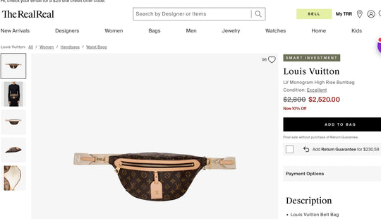 Louis Vuitton High Rise Bumbag Monogram