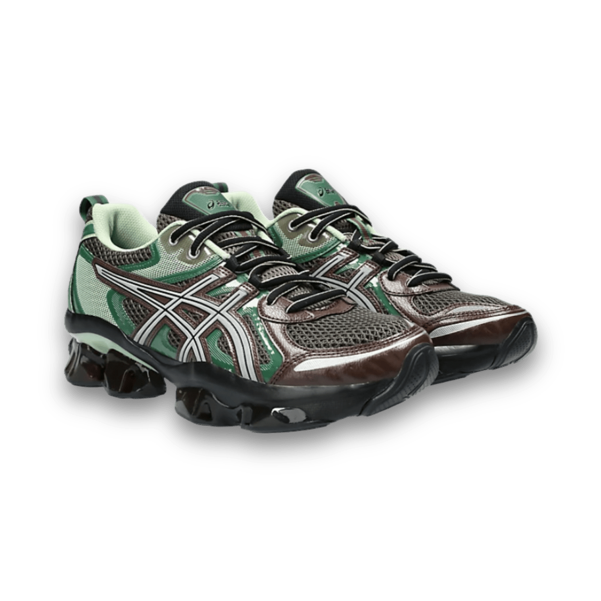 Asics Quantum Kinetic - Brown & Shamrock Green - Low Sneaker - Jawns on Fire Sneakers & Streetwear