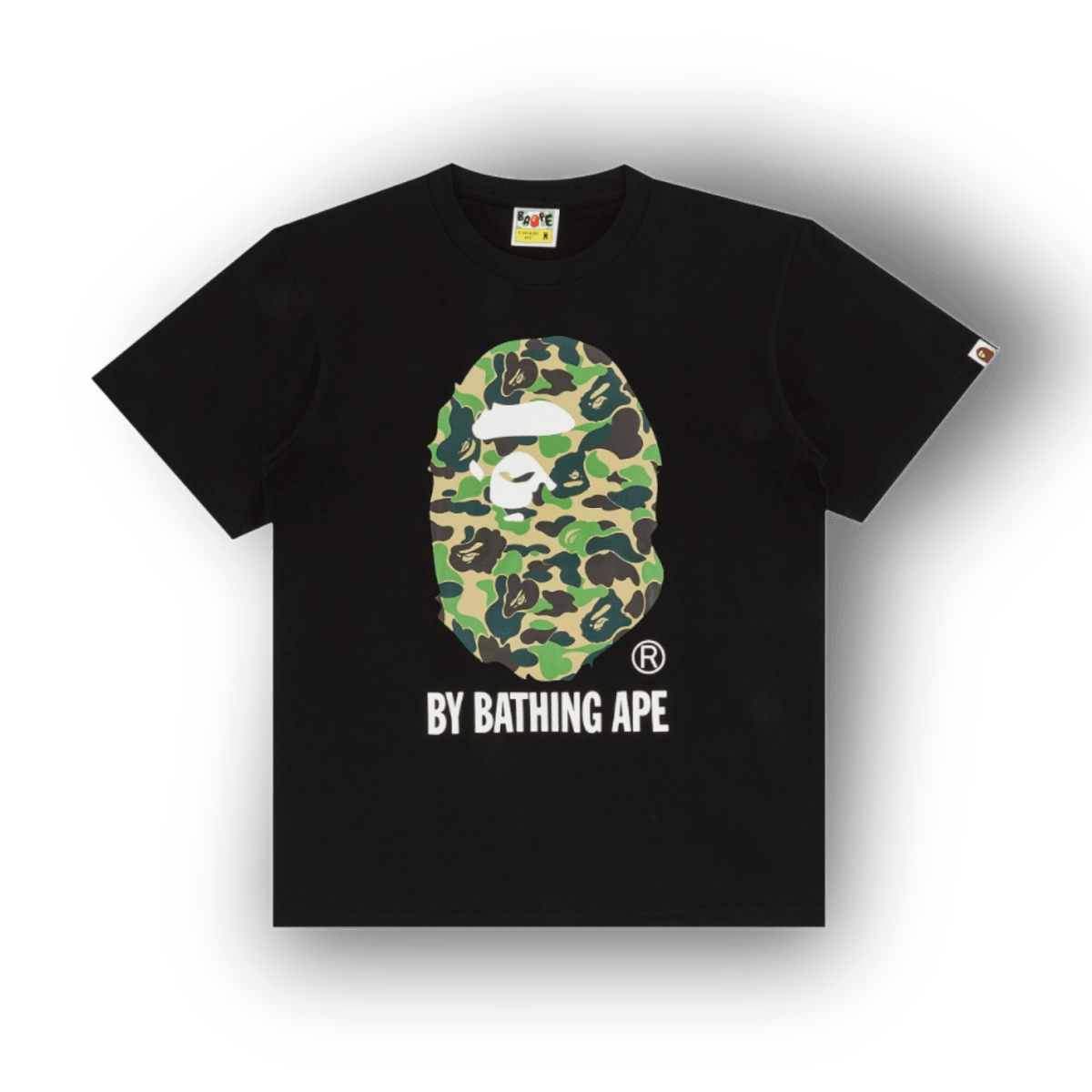 BAPE ABC Green Camo Ape Black T-Shirt By Bathing Ape - T-Shirt - Bape - Jawns on Fire