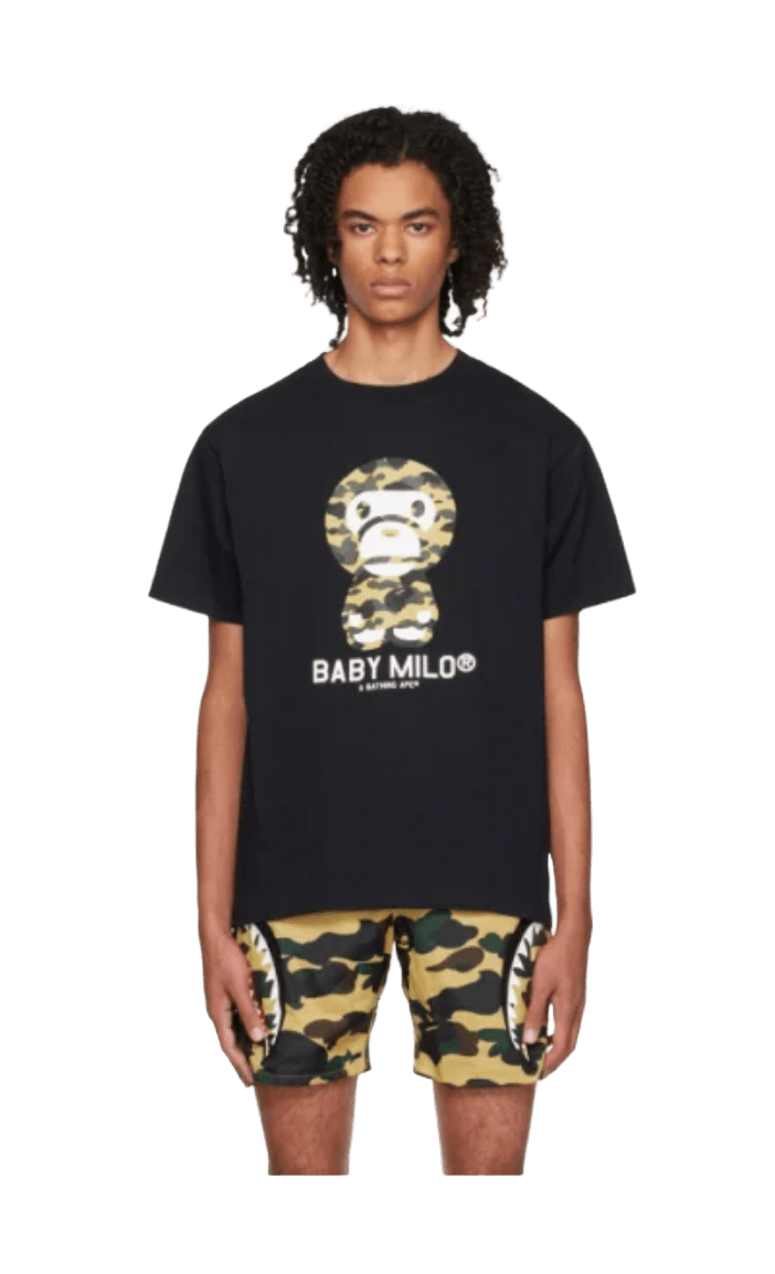 Bape Black Camo Baby Milo T-Shirt - T-Shirt - Bape - Jawns on Fire - sneakers