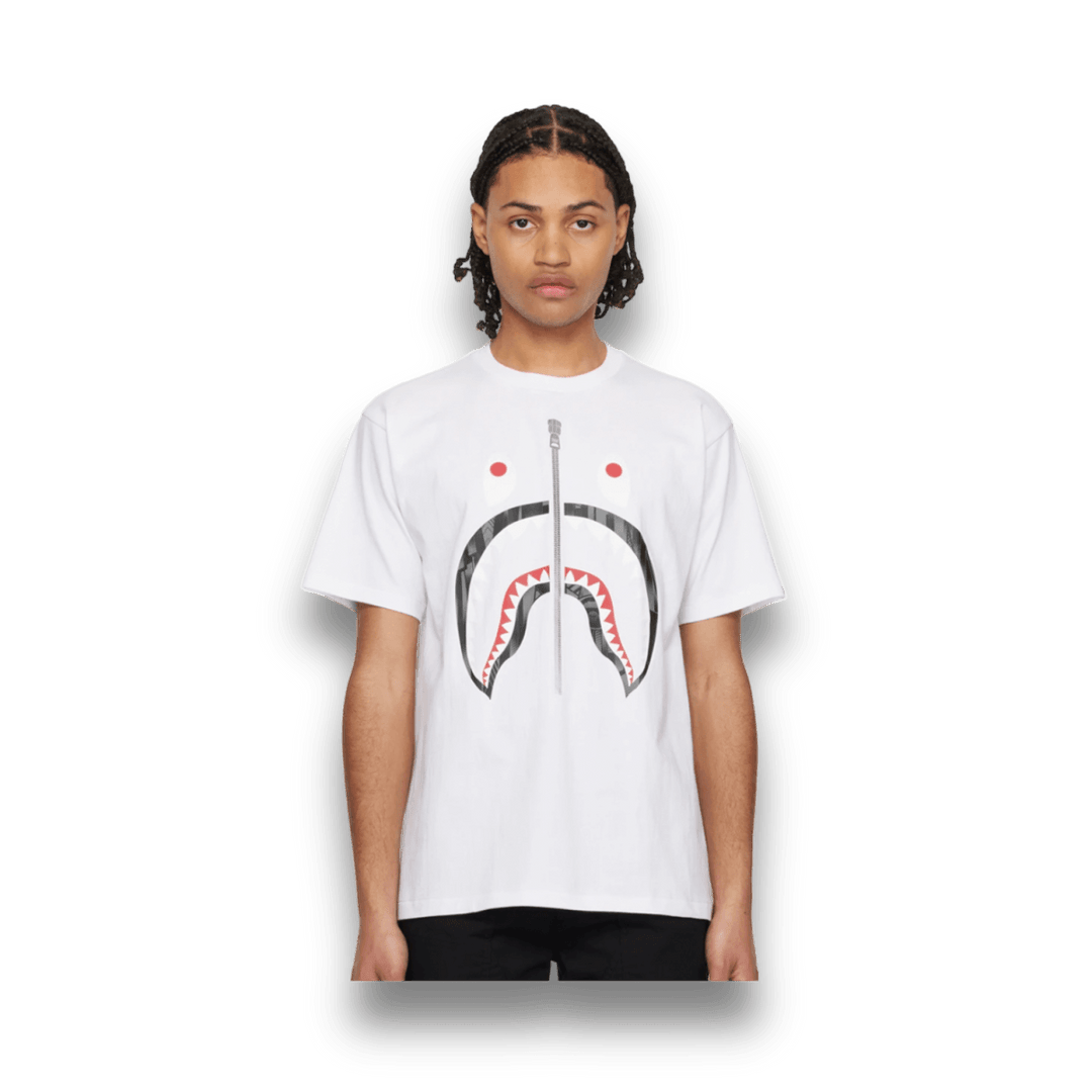 Farfetch Bathing Ape Shirt Shark Bape Shark Logo Black Bape Shark