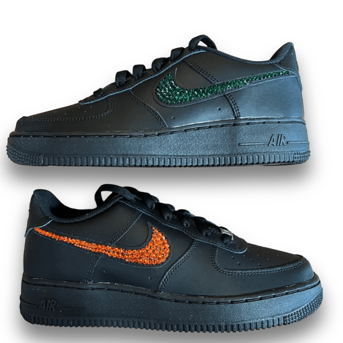 Air Force 1 Low Black Blingy Jawn - Low Sneaker - Jawns on Fire Sneakers & Streetwear
