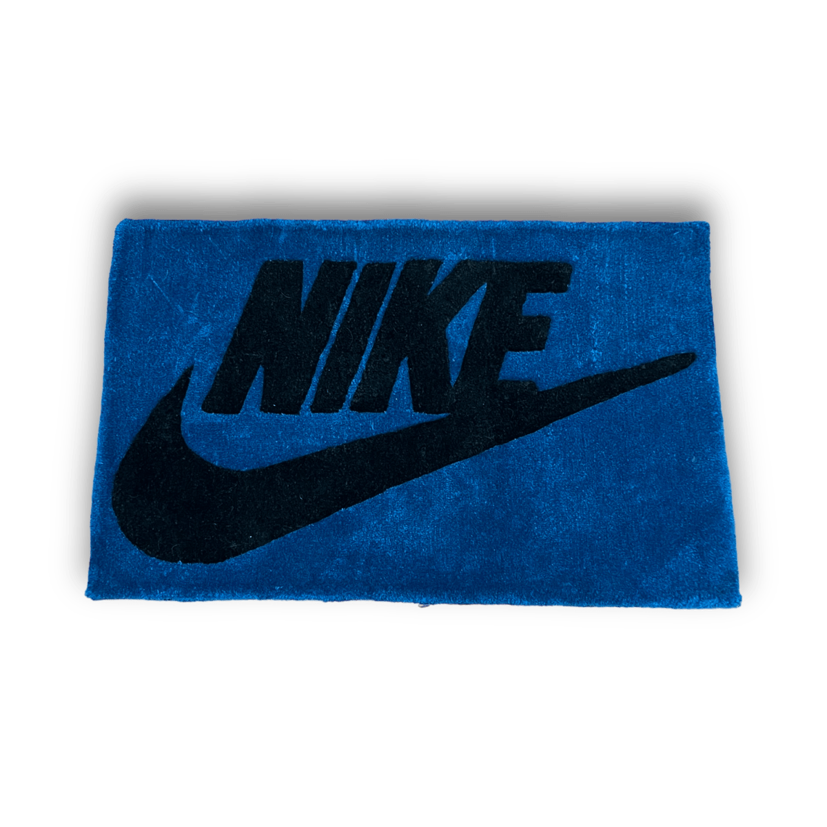 Custom Designed Rugs - Nike Blue Swoosh Box 24 x 36 - Custom Rug - Jawns on Fire Sneakers & Streetwear