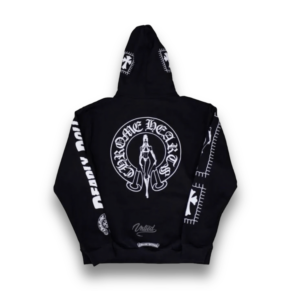 Chrome Hearts Deadly Doll Hoodie Black White - Hoodie - Chrome Hearts - Jawns on Fire
