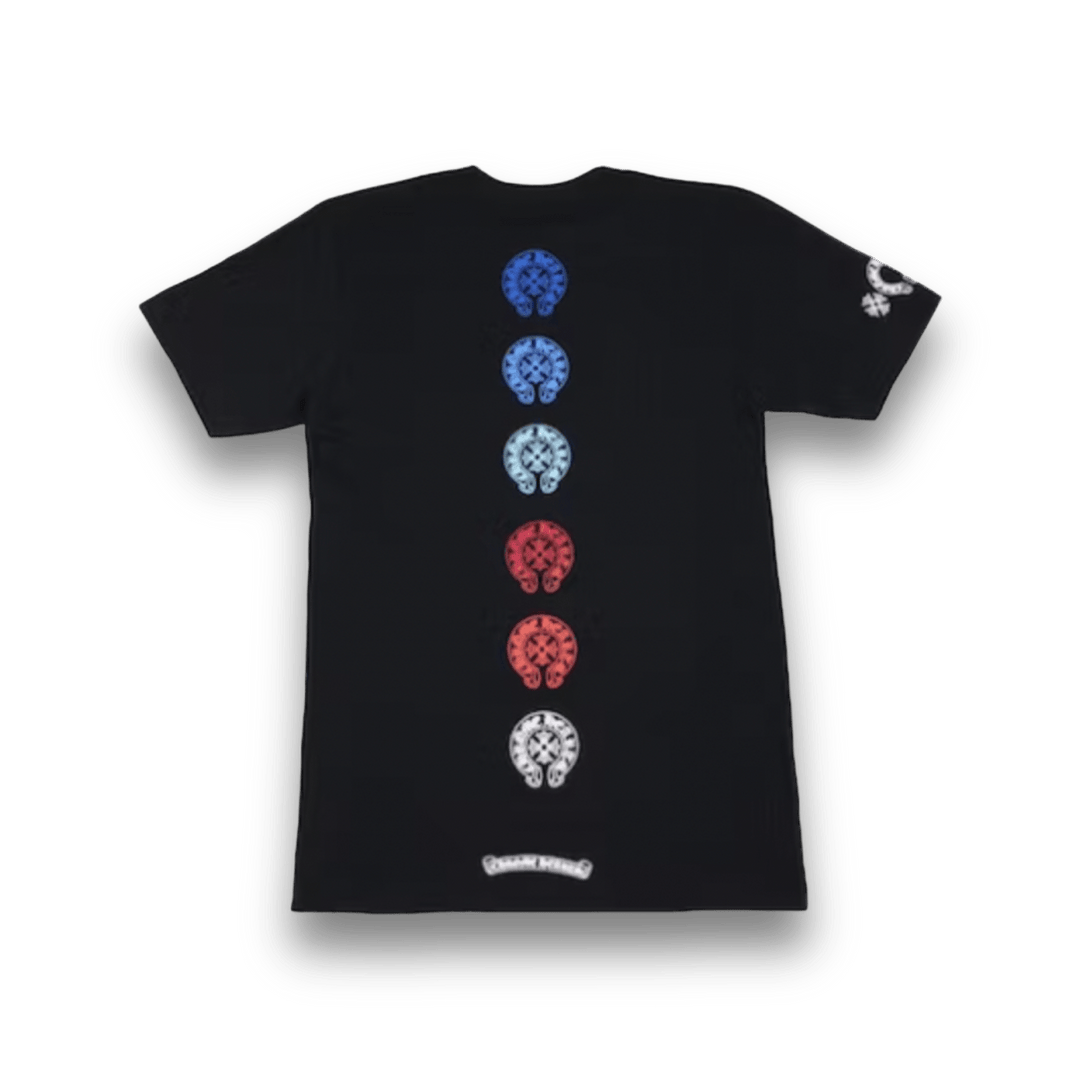 Chrome Hearts Chrome Hearts Multi Color Horse Shoe Black T-shirt T