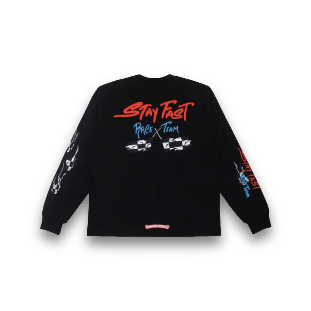 Chrome Hearts Stay Fast Matty Boy Black Long Sleeve Shirt - Long Sleeve - Jawns on Fire Sneakers & Shoes