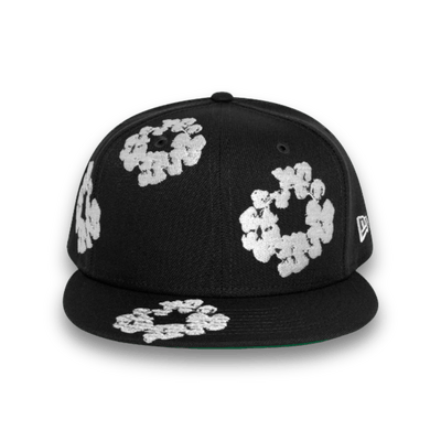 Denim Tears New Era Cotton Wreath Hat 59/50 - Black - Headwear - Jawns on Fire Sneakers & Streetwear