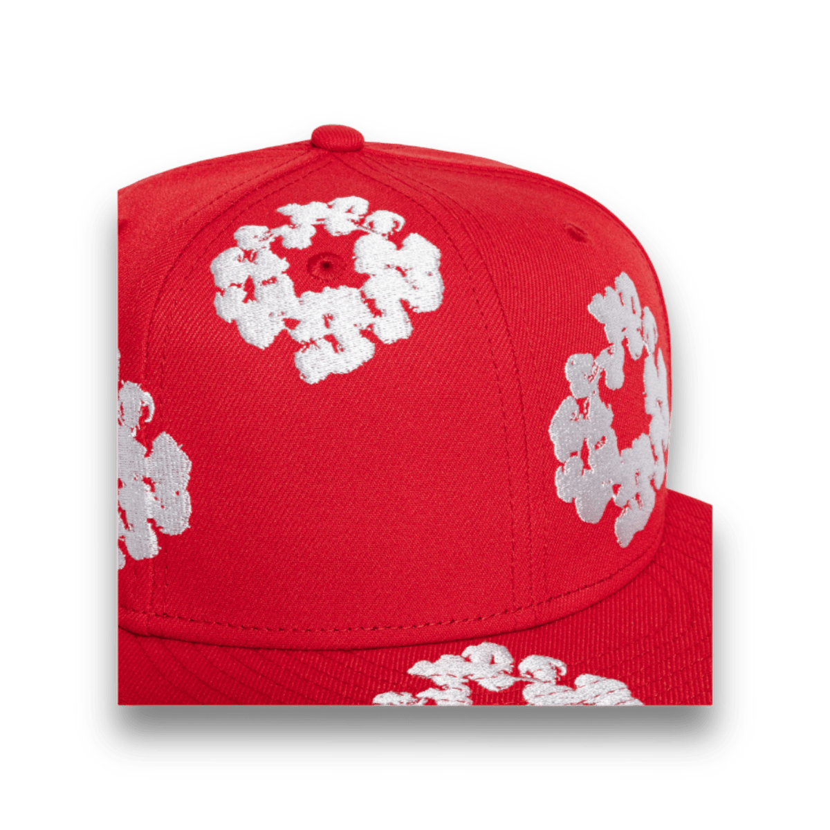 Denim Tears New Era Cotton Wreath Hat 59/50 - Red - Headwear - Jawns on Fire Sneakers & Streetwear