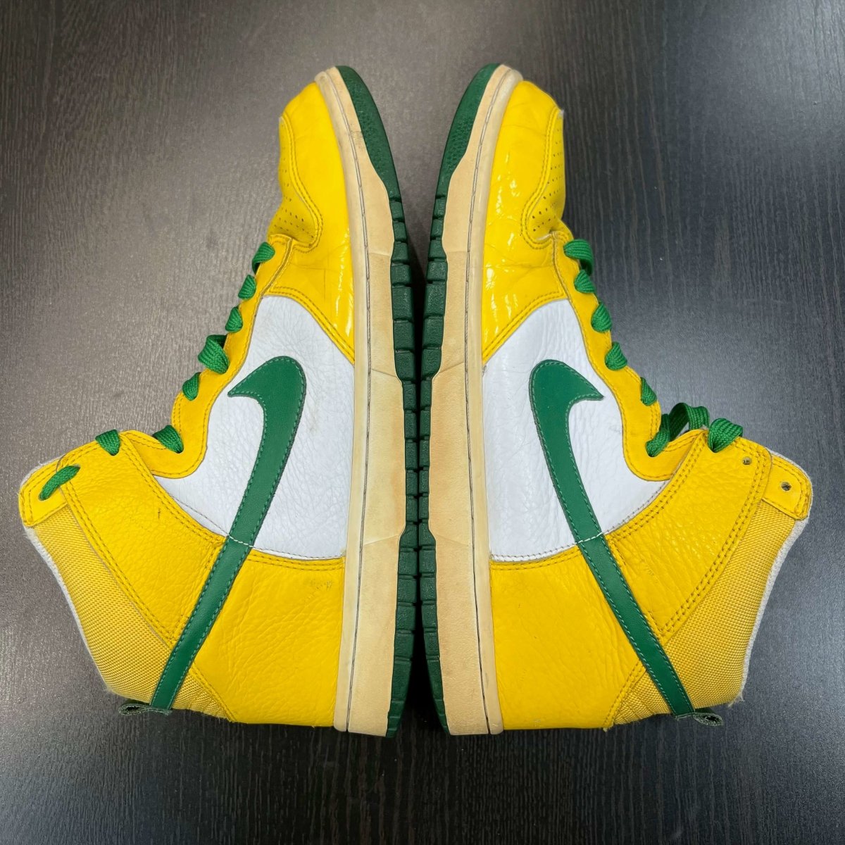 Dunk High Brazil Green & Yellow - Gently Enjoyed (Used) - No Box Men 9.5 - High Sneaker - Dunks - Jawns on Fire