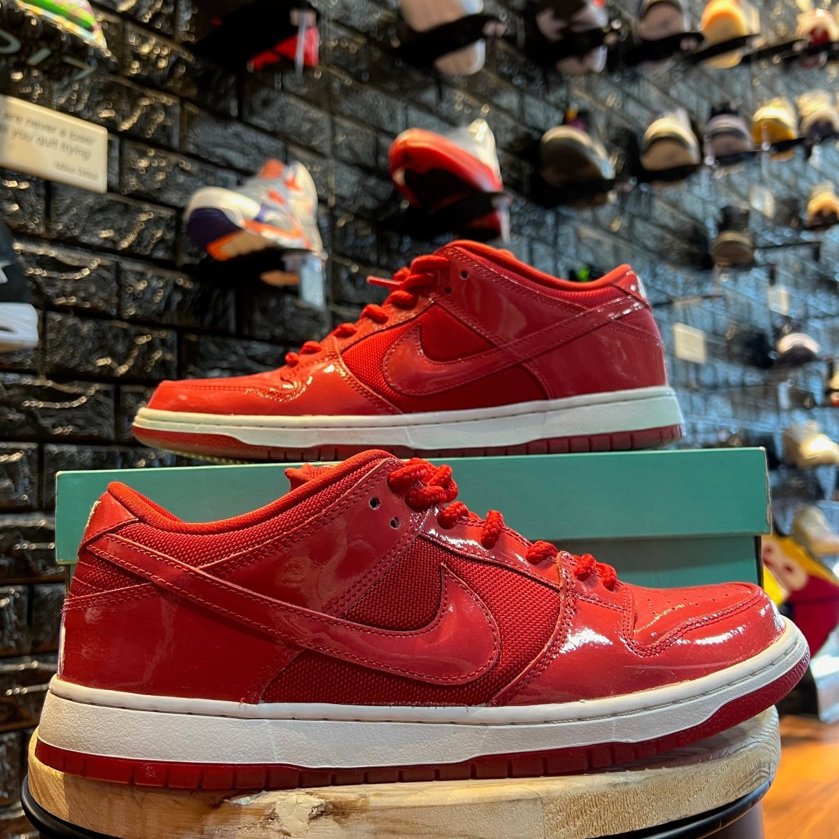 Dunk Low Pro SB 'Red Patent Leather'- Gently Enjoyed (Used) Men 11 - Low Sneaker - Jawns on Fire Sneakers & Streetwear