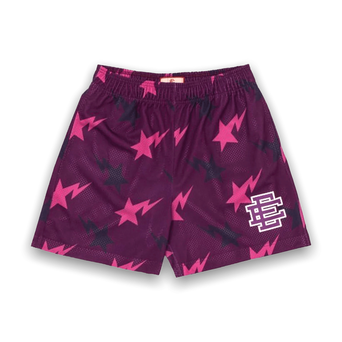 Eric Emanuel EE Shorts - Bape Miami Purple - Shorts - Jawns on Fire Sneakers & Streetwear