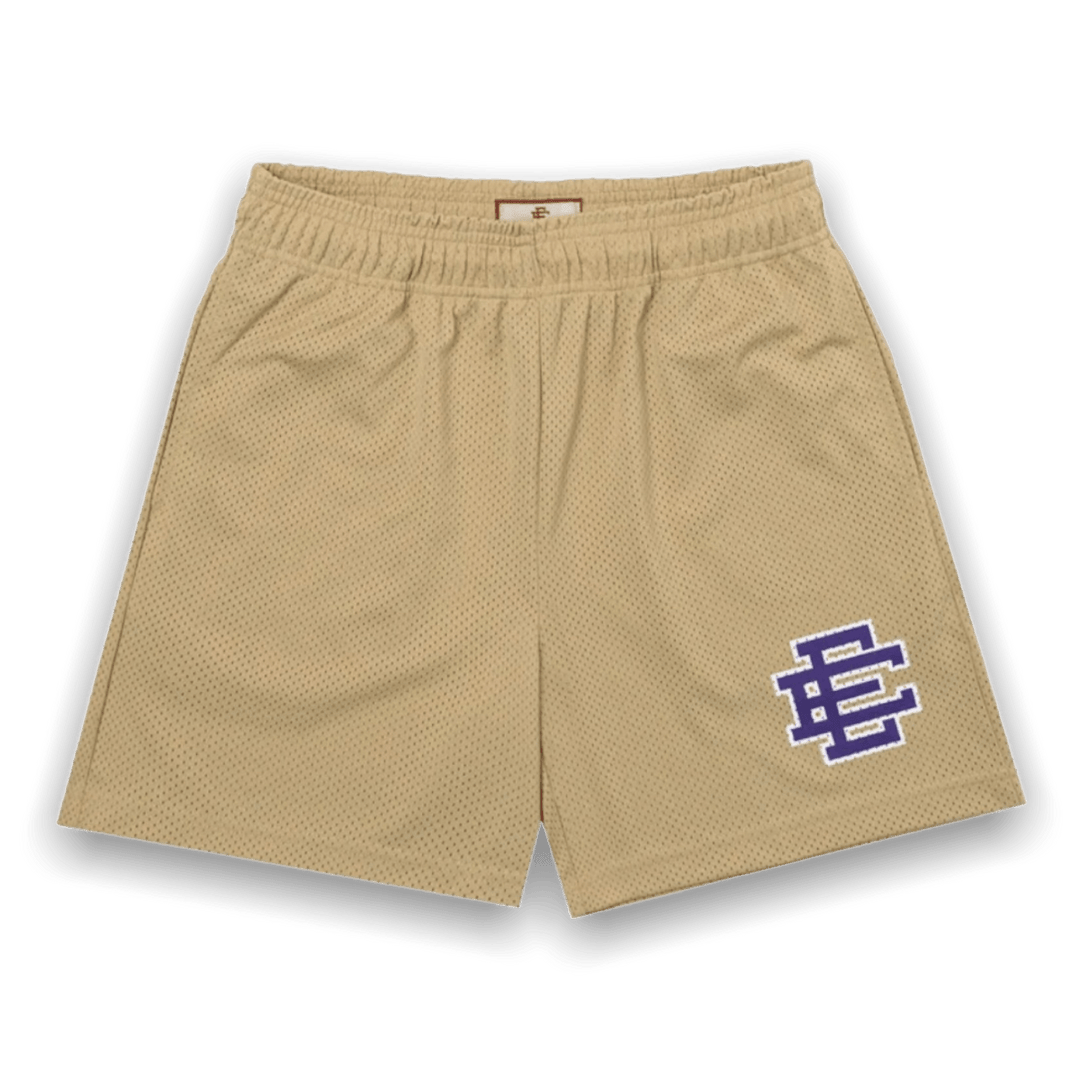 Eric Emanuel EE Shorts - University Gold (Purple Letters) - Shorts - Jawns on Fire Sneakers & Shoes