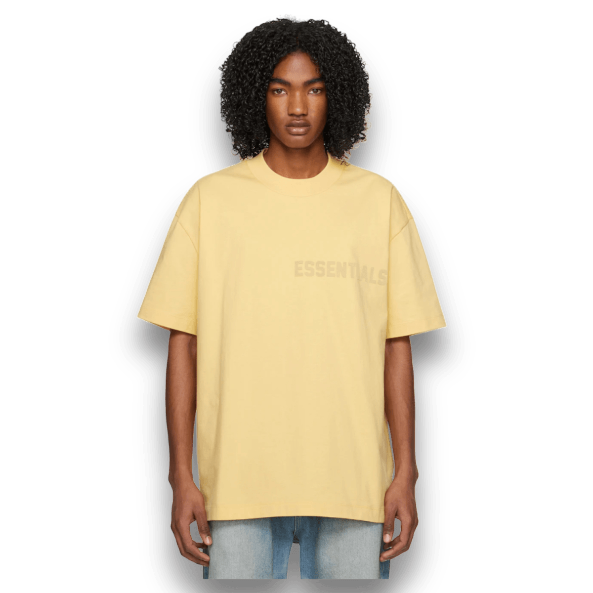 Essentials Short Sleeve Cotton T-Shirt Yellow - T-Shirt - Jawns on Fire Sneakers & Streetwear