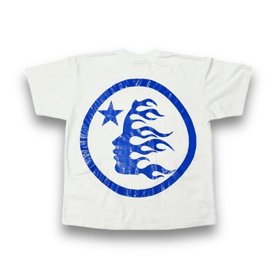 Hellstar Gel Sport Logo T-shirt White & Blue - T-Shirt - Jawns on Fire Sneakers & Streetwear