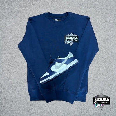 Jawns on Fire French Terry Crew by Major Prep Apparel - Navy - Sweatshirt - Jawns on Fire Sneakers & Streetwear