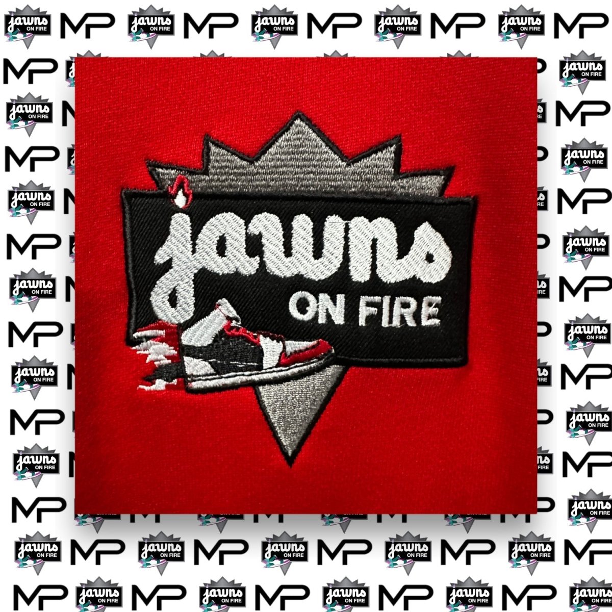 Jawns on Fire French Terry Crew by Major Prep Apparel - Red - Sweatshirt - Jawns on Fire - Jawns on Fire - sneakers