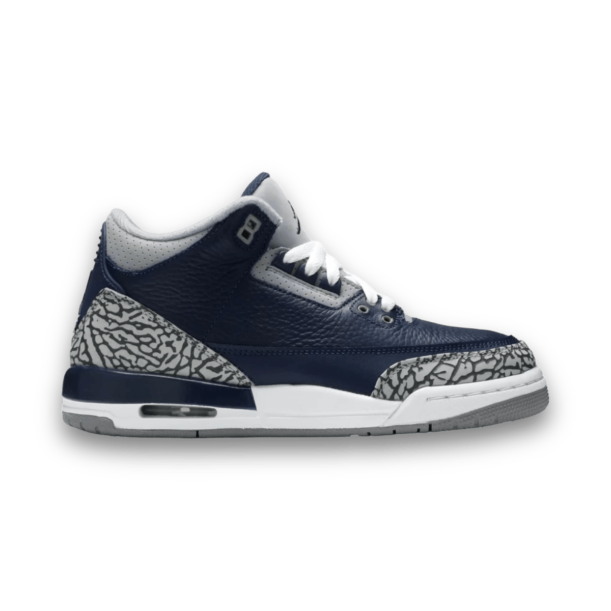 Air Jordan 3 Retro Navy & Silver - Grade School - Mid Sneaker - Jordan - Jawns on Fire - sneakers