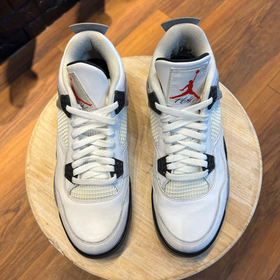 Air Jordan 4 Retro 'White Cement' 2012 - Gently Enjoyed (Used) Men 10 - Mid Sneaker - Jawns on Fire Sneakers & Streetwear