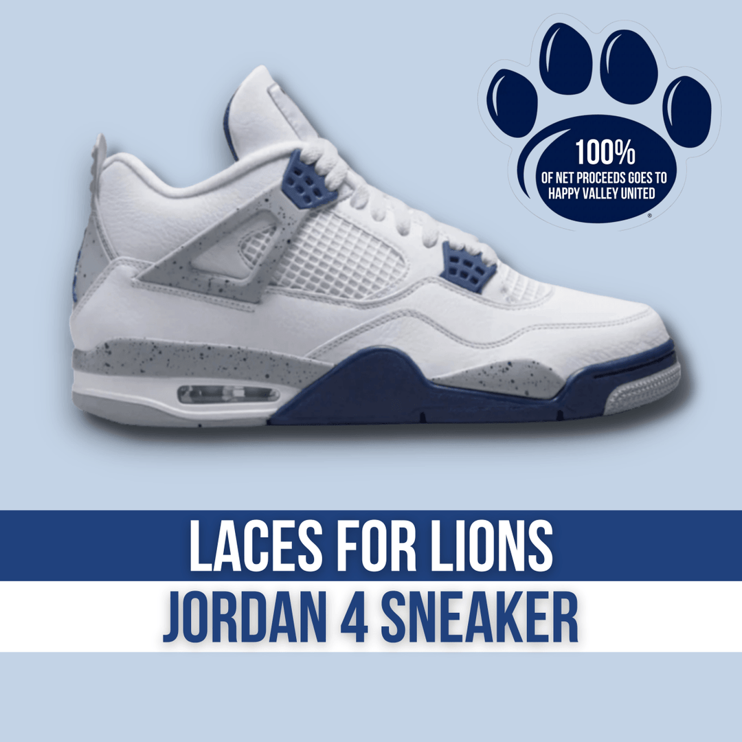 Laces for Lions Air Jordan 4 Retro Midnight Navy - Mid Sneaker - Jawns on Fire Sneakers & Shoes