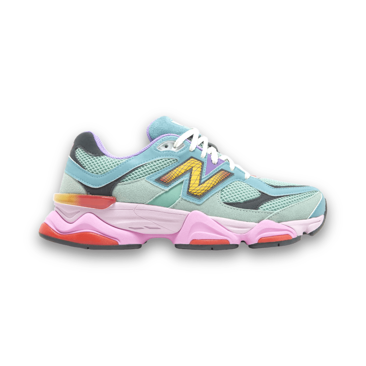 Jawns on Fire New Balance Low Sneaker New Balance 9060 'Warped' Teal & Pink