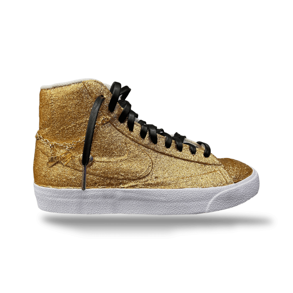 Custom Gold Blazer Mid LX Pendants - Women - Mid Sneaker - Nike - Jawns on Fire
