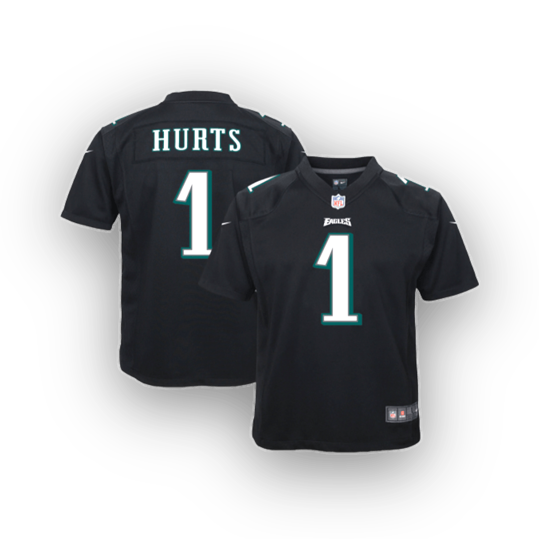 Youth Jalen Hurts Black Philadelphia Eagles Team Game Jersey - Jersey - Nike - Jawns on Fire