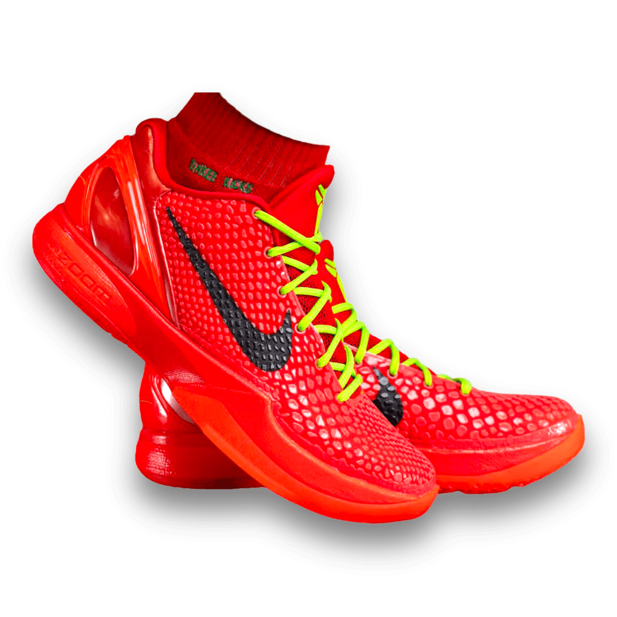Zoom Kobe 6 Protro 'Reverse Grinch' Grade School Jawns on Fire Sneakers