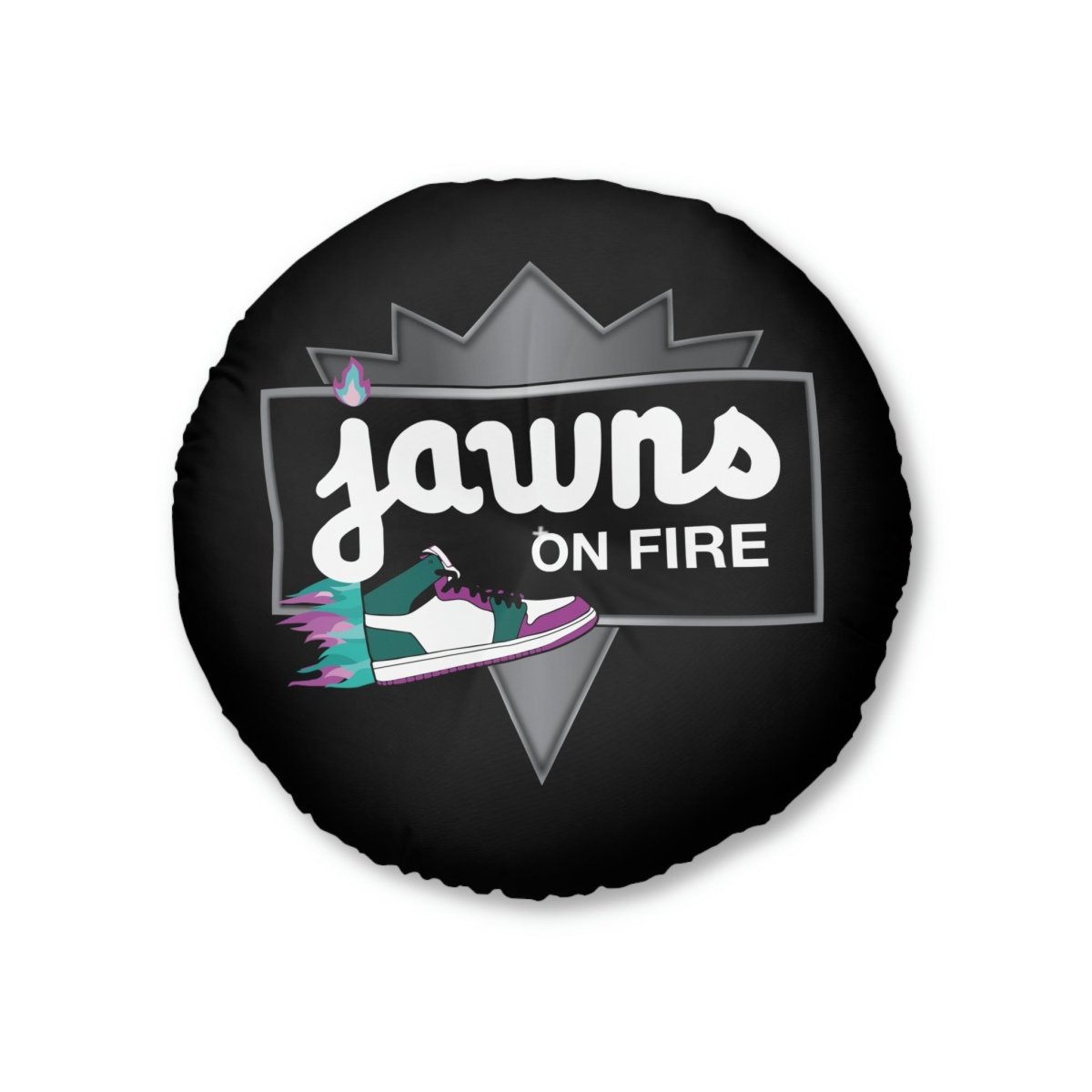Jawns on Fire Tufted Floor Pillow, Round - Home Decor - Printify - Jawns on Fire