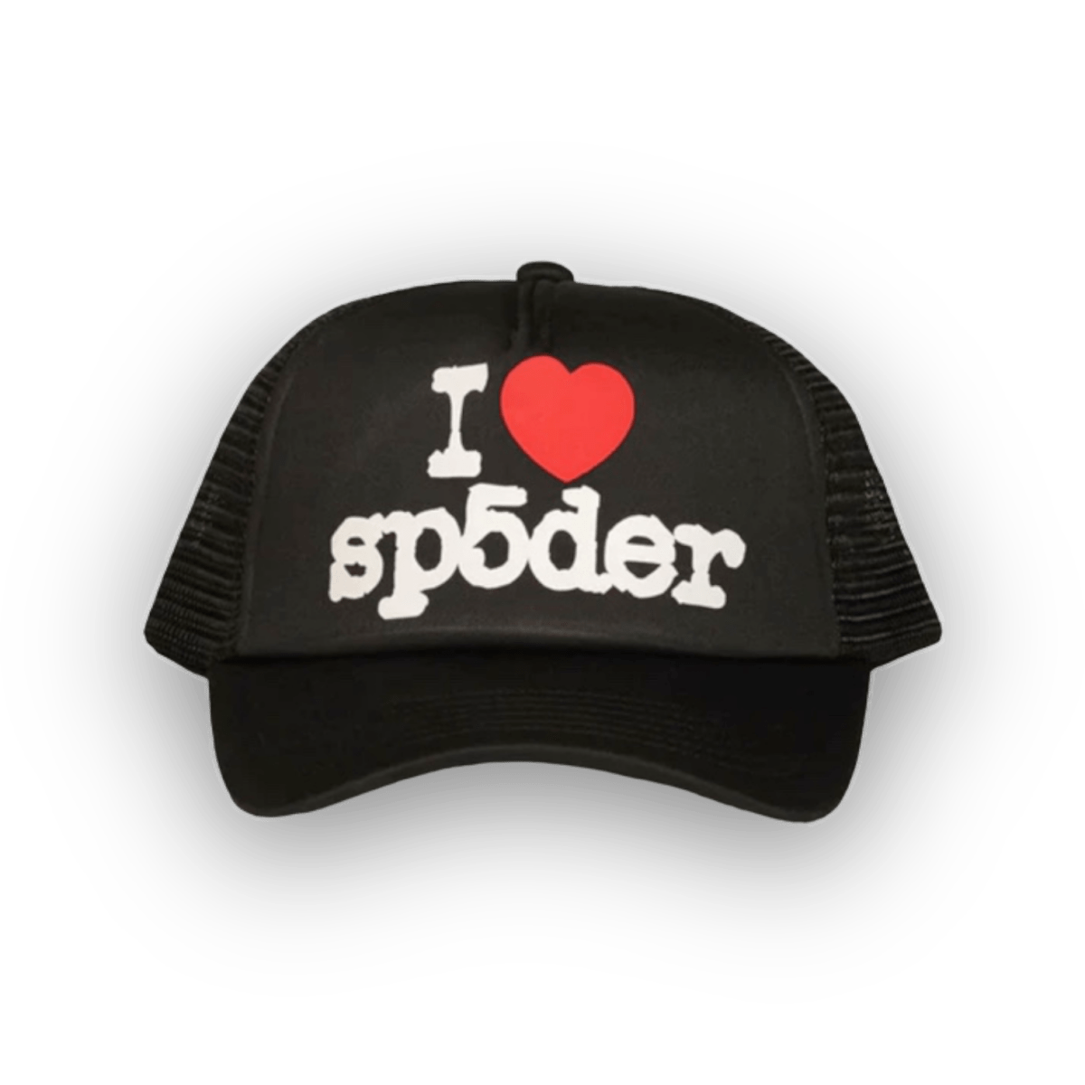 Sp5der Worldwide Heart Trucker Hat - Black - Sweatshirt - Jawns on Fire Sneakers & Streetwear