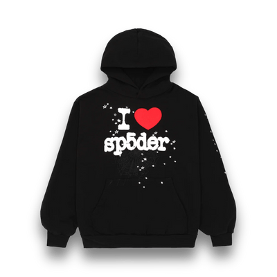 I Love Sp5der Hoodie Black - Hoodie - Jawns on Fire Sneakers & Streetwear