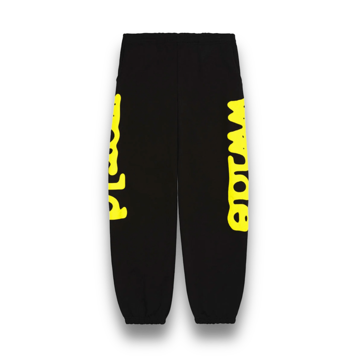 Sp5der Sweat Pants 'Beluga' Black & Yellow - Sweatpants - Jawns on Fire Sneakers & Streetwear