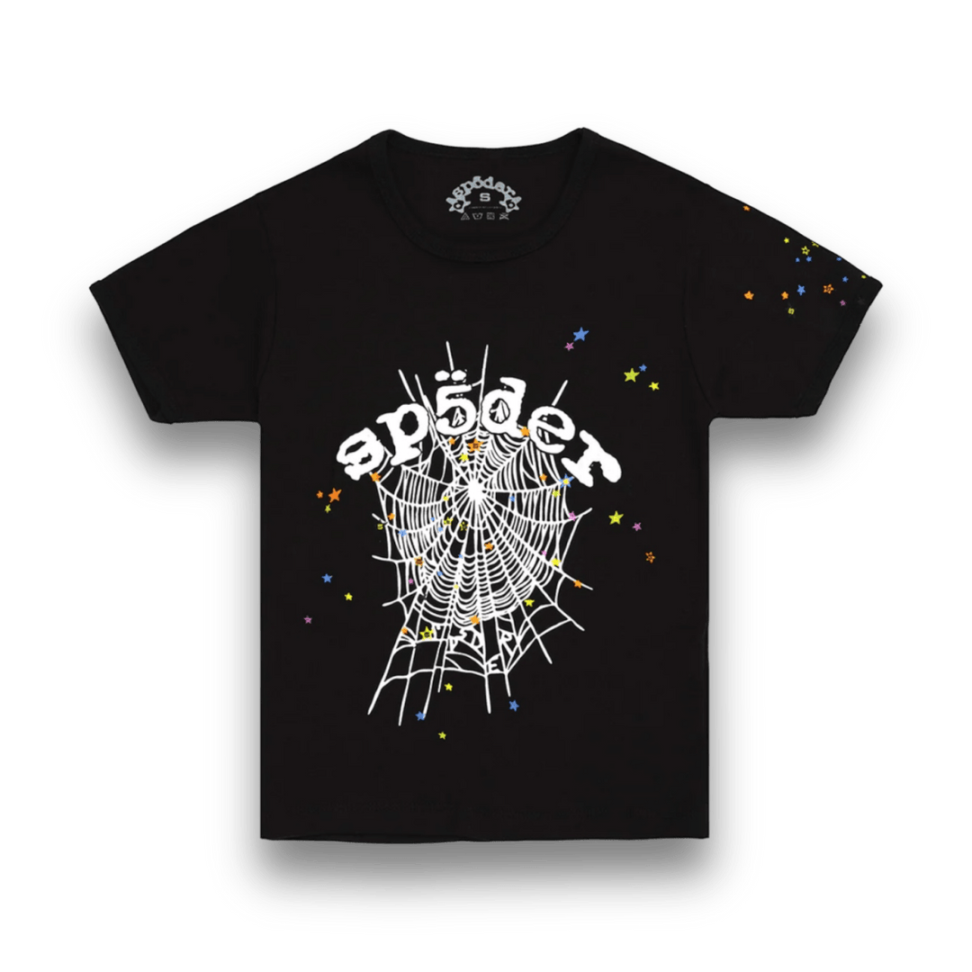 Sp5der Worldwide OG Web V2 Baby T - Shirt - Black - Kids Size - T - Shirt - Jawns on Fire Sneakers & Shoes