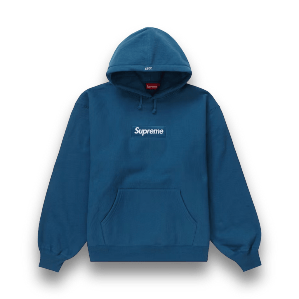 Supreme - Supreme Box Logo Hooded Sweatshirt 2023 - Blue - Jawns