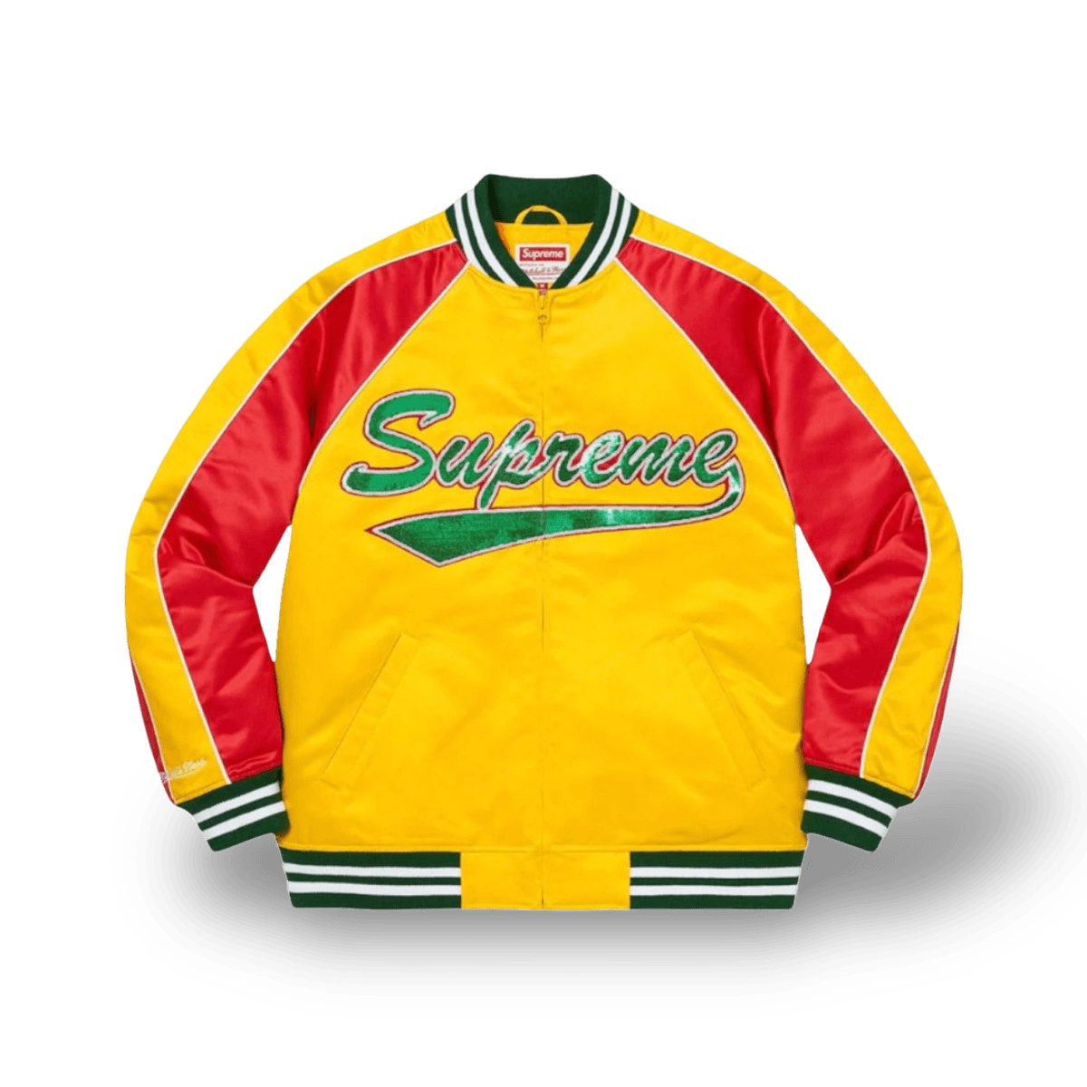 Supreme Mitchell & Ness Sequin Logo Coat - Outerwear - Jawns on Fire Sneakers & Streetwear