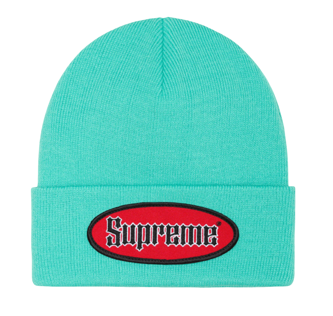 Supreme Oval Patch Beanie - Teal - sneaker - Headwear - Supreme - Jawns on Fire
